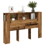 Tăblie pat cu dulap lemn vechi 160x18,5x103,5 cm lemn prelucrat GartenMobel Dekor
