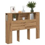 Tăblie pat dulap stejar artizanal 140x18,5x102,5 cm lemn GartenMobel Dekor