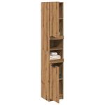 Dulap de baie, stejar artizanal, 32x34x188,5 cm, lemn prelucrat GartenMobel Dekor