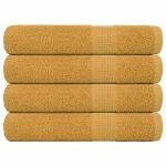 Prosoape 4 buc Aur 100x200 cm 360 g/m² 100% bumbac GartenMobel Dekor