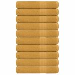 Prosoape saună 10 buc Aur 80x200 cm 360 g/m² 100% bumbac GartenMobel Dekor