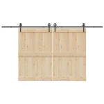 Set feronerie pentru uși glisante, negru, 200 cm, oțel GartenMobel Dekor