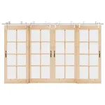 Set piese pentru ușă glisantă, argintiu, 183 cm oțel inoxidabil GartenMobel Dekor