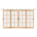 Set piese pentru ușă glisantă, argintiu, 200 cm oțel inoxidabil GartenMobel Dekor