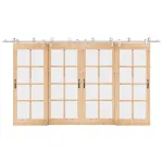 Set piese pentru ușă glisantă, argintiu, 200 cm oțel inoxidabil GartenMobel Dekor