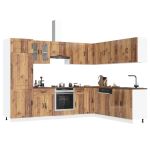 Set de dulapuri de bucătărie 14 piese „Kalmar” Lemn vechi lemn GartenMobel Dekor