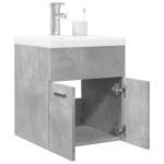 Set mobilier de baie, 2 piese, gri beton, lemn compozit GartenMobel Dekor