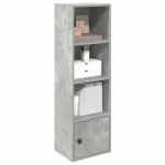 Bibliotecă, gri beton, 31x24x102 cm, lemn prelucrat GartenMobel Dekor