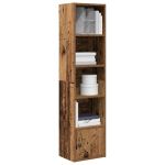 Bibliotecă, lemn vechi, 31x24x127 cm, lemn prelucrat GartenMobel Dekor