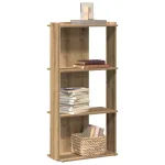 Bibliotecă 3 etaje stejar artizanal 60x30x120 cm lemn prelucrat GartenMobel Dekor