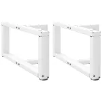 Picioare măsuță de cafea în formă de T 2 buc alb Oțel GartenMobel Dekor