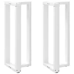 Picioare pentru masă de bar în formă de T 2 buc alb oțel GartenMobel Dekor