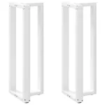 Picioare pentru masă de bar în formă de T 2 buc alb oțel GartenMobel Dekor