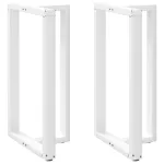 Picioare pentru masă de bar în formă de T 2 buc alb oțel GartenMobel Dekor