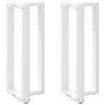 Picioare pentru masă de bar în formă de T 2 buc alb oțel GartenMobel Dekor