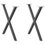 Picioare pentru masă în formă de X 2 buc Antracit Oțel GartenMobel Dekor