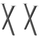 Picioare pentru masă în formă de X 2 buc Antracit Oțel GartenMobel Dekor