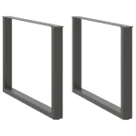 Picioare pentru măsuță cafea în formă de U 2 buc Antracit Oțel GartenMobel Dekor