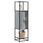 Dulap nalt gri Sonoma 35,5x35x139 cm lemn prelucrat GartenMobel Dekor