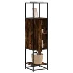 Dulapuru stejar afumat 35,5x35x139 cm lemn și metal prelucrat GartenMobel Dekor
