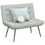 Bancă gri deschis 110x74x84 cm catifea GartenMobel Dekor