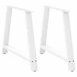 Picioare măsuță cafea în formă A 2 buc alb 90x(72-73) cm oțel GartenMobel Dekor