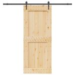 Ușă glisantă cu set de feronerie 95x210 cm, lemn masiv de pin GartenMobel Dekor