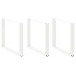 Picioare măsuță cafea în formă U 2 buc alb 100x(72-73) cm oțel GartenMobel Dekor