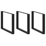 Picioare pentru măsuță de cafea în formă de U 2 buc Negru Oțel GartenMobel Dekor