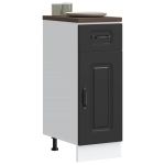 Dulap de bază de bucătărie „Kalmar” negru lemn prelucrat GartenMobel Dekor