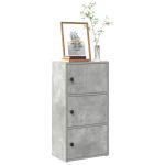 Bibliotecă, gri beton, 40x24x77 cm, lemn prelucrat GartenMobel Dekor