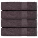 Prosoape de baie 4 buc Antracit 100x150 cm 360 g/m² 100% bumbac GartenMobel Dekor