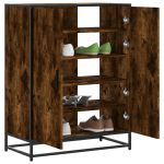 Pantofar, stejar fumuriu, 75x38x97,5 cm, lemn prelucrat/metal GartenMobel Dekor