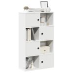 Bibliotecă albă 60x24x101,5 cm din lemn prelucrat GartenMobel Dekor