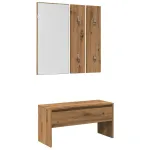 Set de mobilier pentru hol din lemn de stejar artizanal GartenMobel Dekor