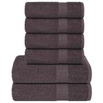 Set prosoape 6 piese Antracit 360 g/m² 100% bumbac GartenMobel Dekor