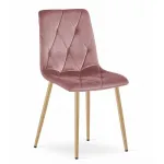Scaun bucatarie/living, Artool, Libra, catifea, metal, roz, 45x54x86.5 cm GartenVIP DiyLine