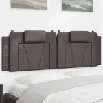 Pernă pentru tăblie pat, gri, 160 cm, piele artificială GartenMobel Dekor