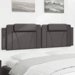 Pernă pentru tăblie pat, gri, 180 cm, piele artificială GartenMobel Dekor