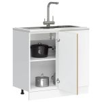 Dulap de bază de bucătărie „Porto” din lemn de stejar artizanal GartenMobel Dekor