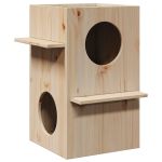 Casă pentru pisici 43x43x60 cm din lemn masiv de pin GartenMobel Dekor
