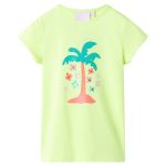 Tricou pentru copii, galben neon, 140 GartenMobel Dekor