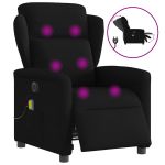 Fotoliu electric de masaj rabatabil, negru, textil GartenMobel Dekor