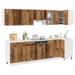Set dulap de bucătărie din 11 piese Lemn vechi Lemn prelucrat GartenMobel Dekor