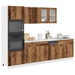Set dulap de bucătărie din 7 piese Lemn vechi Lemn prelucrat GartenMobel Dekor