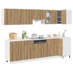 Set dulapuri bucătărie 11 piese Artisan Stejar lemn prelucrat GartenMobel Dekor