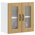 Dulap bucătărie cu ușă sticlă Kalmar lemn de stejar artificial GartenMobel Dekor