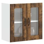 Dulap de bucătărie cu ușă din sticlă "Lucca" stejar afumat GartenMobel Dekor