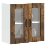 Dulap de bucătărie cu ușă din sticlă "Lucca" stejar afumat GartenMobel Dekor