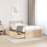 Cadru pat fără saltea, 100x200 cm, lemn masiv pin GartenMobel Dekor